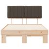 vidaXL Gultas rāmis ar polsterētu galvas balstu Pelēkbrūna