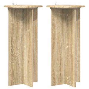 vidaXL Augu statīvs 2 pcs Sonomas ozols 40 x 40 x 80 cm