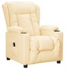 vidaXL elektrisks atpūtas krēsls, atgāžams, krēmkrāsas mākslīgā āda