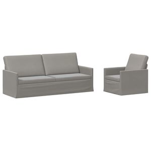 vidaXL Dīvānu komplekts 2 pcs Gai&scaron;i pelēka Samts