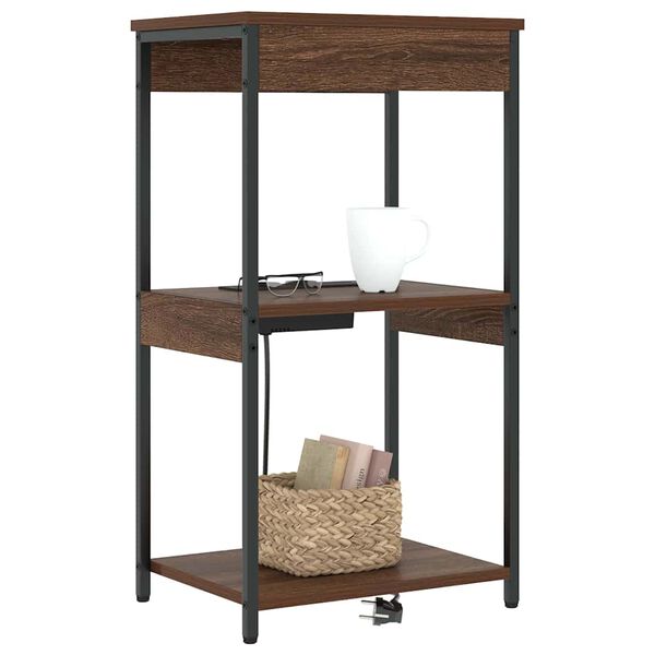 vidaXL Nakts skapītis Brūns ozols 41 x 31 x 76 cm Inženierijas koks