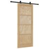 vidaXL Slīdo&scaron;ās durvis ORKDAL Dabiska 83 x 202 cm Priedes masīvkoks