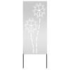 vidaXL Dārza privātuma ekrāns Sudraba 50 x 140 cm Cinkots tērauds