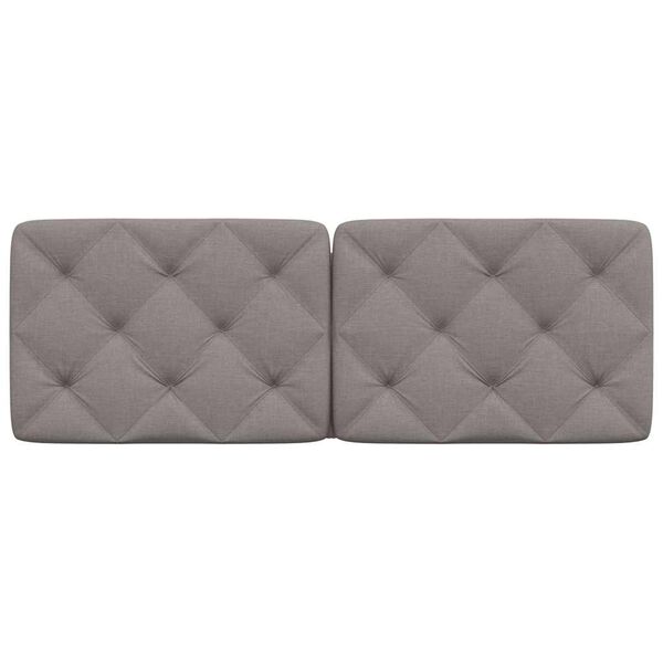 vidaXL galvgaļa spilvens, pelēkbrūns, 140 cm, audums