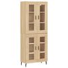 vidaXL augstais skapis, ozolkoka, 69,5x34x180 cm, inženierijas koks