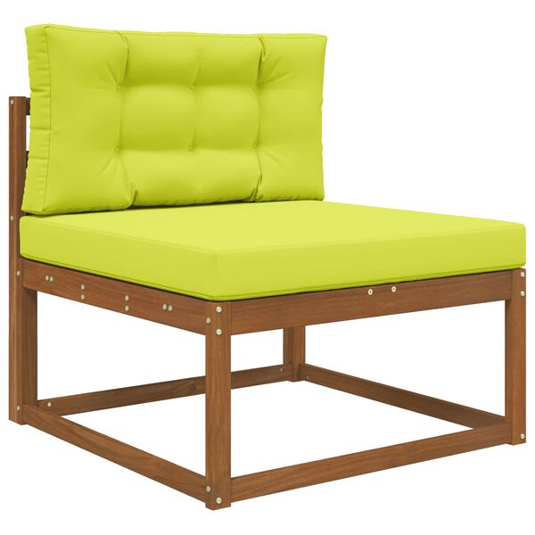 vidaXL Āra dīvāna spilvens 2 pcs Zaļa Poliesters