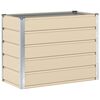vidaXL Puķu kaste Krēms 100 x 50 x 75 cm Cinkots tērauds