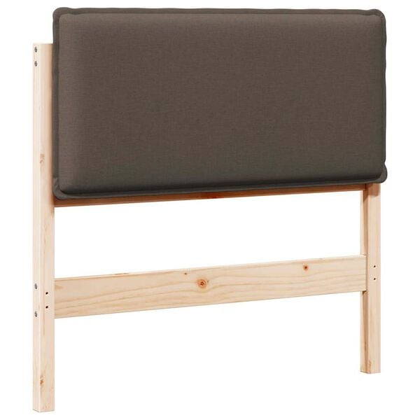 vidaXL Mīkstināts gultas galvgalis Dabīgs un gai&scaron;i pelēks 80 cm