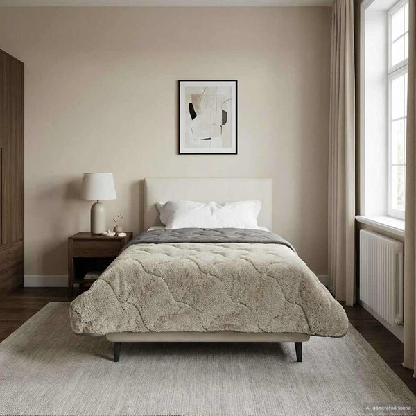 vidaXL Pilnas gada sega Tiltiņ&scaron; Gai&scaron;i pelēka 155 x 200 cm