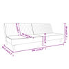 vidaXL divvietīga dīvāngulta ar kājsoliņu, rozā samts