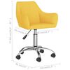 vidaXL grozāmi virtuves krēsli, 4 gab., dzeltens audums