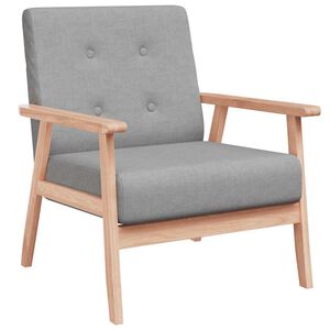 vidaXL atpūtas krēsls, gai&scaron;i pelēks audums