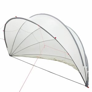 vidaXL Baseina kupols Pelēka un oranža 472 x 460 x 229 cm