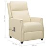 vidaXL masāžas krēsls, krēmkrāsas mākslīgā āda