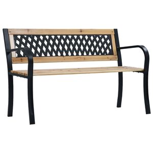 vidaXL dārza sols, 120 cm, koks