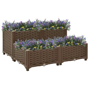 vidaXL puķu kaste, 80x80x38 cm, polipropilēns