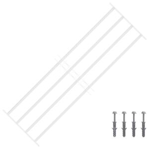 vidaXL Dro&scaron;ības restes logiem ar 4 &scaron;ķērsbāriem 93-174 cm