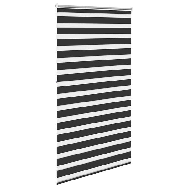 vidaXL zebras žalūzijas, 120,9x230 cm, audums, platums 116,7 cm, melnas
