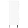vidaXL kumode, balta, 34,5x34x90 cm, inženierijas koks