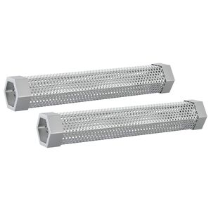 vidaxl Dūmu caurule 2 pcs 5 x 5 x 30 cm Nerūsējo&scaron;ais tērauds 304