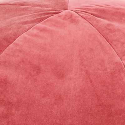 vidaXL pufs, kokvilna, samta izskats, 50x35 cm, rozā