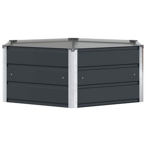 vidaXL Puķu kaste Antracīts 129 x 129 x 45 cm Tērauds