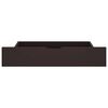vidaXL gultas rāmis ar 2 atvilktnēm, tum&scaron;i brūns, 140x200 cm, priede