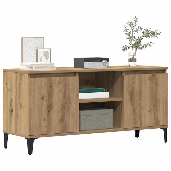 vidaXL TV skapītis, koka krāsa, 102x35x50 cm, inženierijas koks