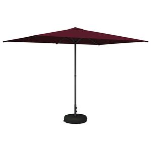 vidaXL Dārza parasols ar pamatu 200 x 300 cm Poliesters Taisnstūra