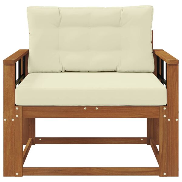 vidaXL Āra vidējā dīvāns Cietā akācijas koks Dabiska