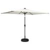 vidaXL Dārza parasols ar LED gaismām 200 x 300 cm Poliesters Krēmkrāsa