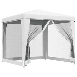 vidaXL svinību telts ar 4 sieta sienām, 2,5x2,5 m, balta