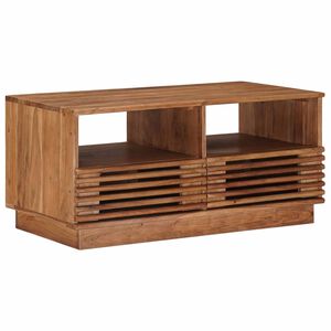 vidaXL Rokām darināts kafijas galds Teikas brūns 85 x 45,5 x 40 cm
