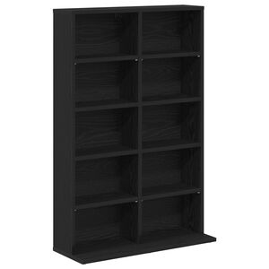 vidaXL CD skapis Melns ozols 65 x 23,5 x 97,5 cm Inženierijas koks