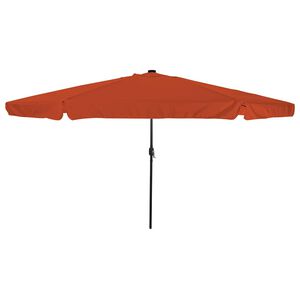 vidaXL Dārza parasols 395 x 395 x 245 cm Poliesters Apaļ&scaron; Sarkanbrūns