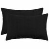 vidaXL Spilvenu pārvalks 2 pcs HEERLEN Melns 40 x 60 cm Boucl&eacute;