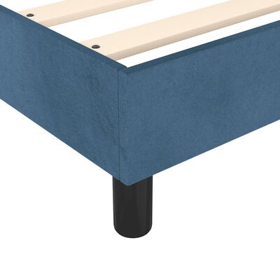 vidaXL atsperu gultas rāmis, tumši zils samts, 180x200 cm