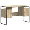 vidaXL Galds ar uzglabā&scaron;anu Sonomas ozols 120 x 50.5 x 75.5 cm