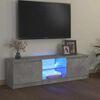 vidaXL TV skapītis ar LED lampiņām, 120x30x36 cm, betona pelēks