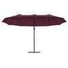 vidaXL Saulessargs Bordo sarkans 372 x 198 x 243 cm