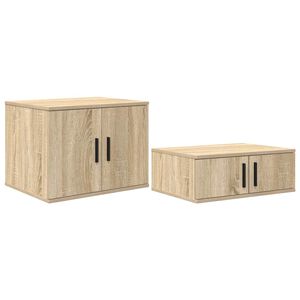 vidaXL Skapītis 2 pcs Sonoma ozols 127 x 41 x 40 cm Inženierijas koks