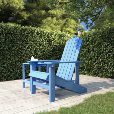 vidaXL dārza krēsls, HDPE, jūras zils