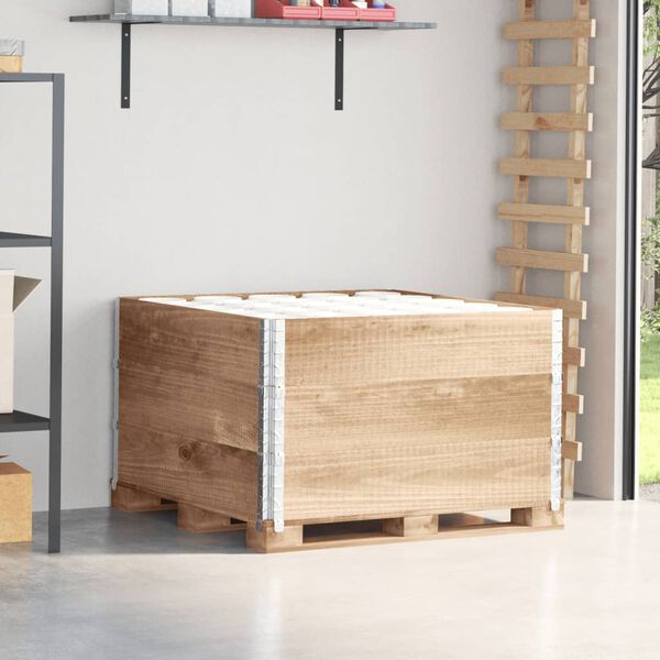 vidaXL pale&scaron;u apmales, 3 gab., 100x100 cm, priedes masīvkoks