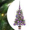 vidaXL Ziemassvētku eglīte su 150 LED ar statīvu Zaļa 65 cm PE