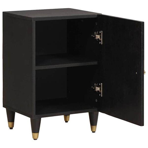 vidaXL Vannas istabas skapītis ar uzglabāšanu Melna 38 x 33 x 58 cm