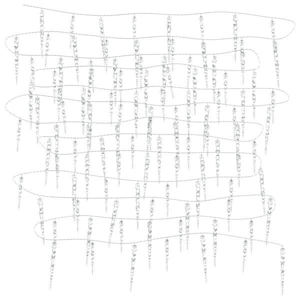 vidaXL Ziemassvētku lāsteku lampiņa, 100 LED, silti balta, 10 m, akrils, PVC