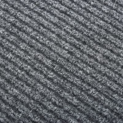 vidaXL paklājs, netīrumus aizturošs, 100x100 cm, pelēks