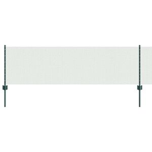 vidaXL Se&scaron;stūra žogs ar stabu 50 x 0,6 m PVC pārklāts tērauds Zaļa