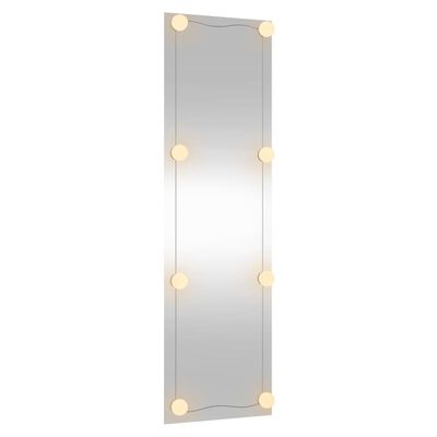 vidaXL sienas spogulis ar LED gaismām, 30x100 cm, stikls, taisnstūra