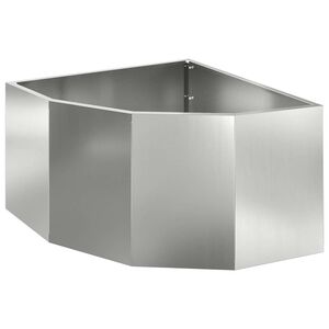 vidaXL Stūra stādītājs Sudraba 60 x 60 x 35 cm Cinkots tērauds
